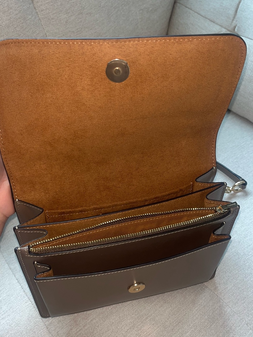 Coach Klare Crossbody Bag in Gold/Dark Stone - Picture 8 of 11